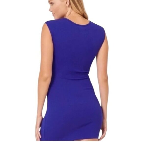 L*Space Womens Size S Cobalt Blue Remi Dress Flirty Front Cut Out NWT ~MSRP $119 - Picture 8 of 13